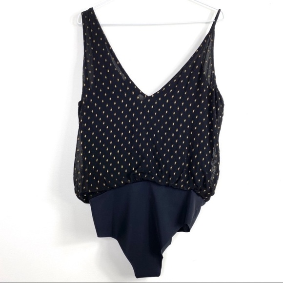 Zara Floral Beaded Embroidered Camisole Bodysuit in Black - Picture 5 of 8
